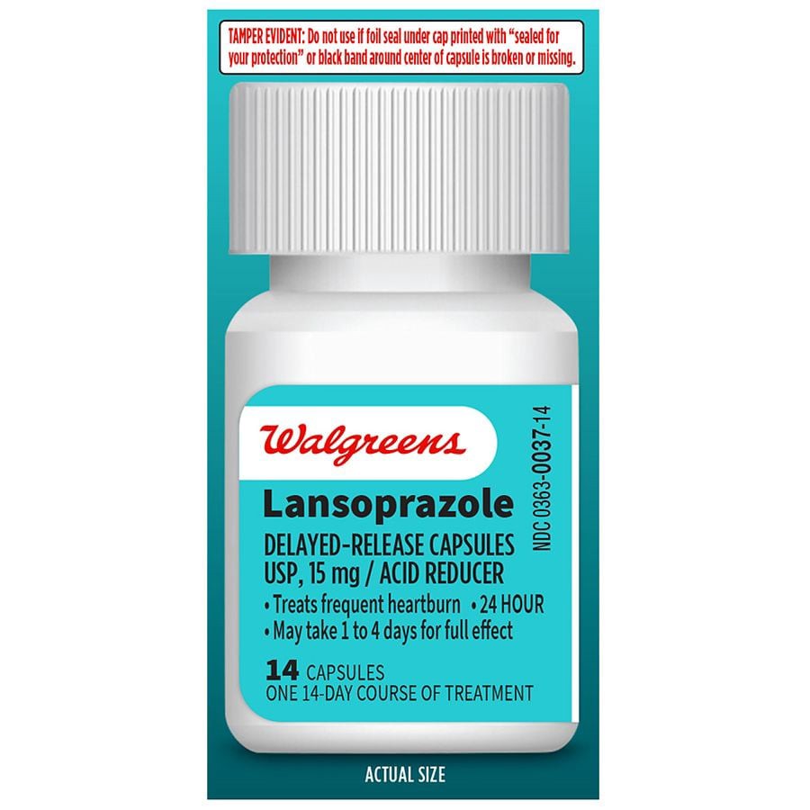 slide 2 of 4, Walgreens Lansoprazole 15mg Caps, 28 ct