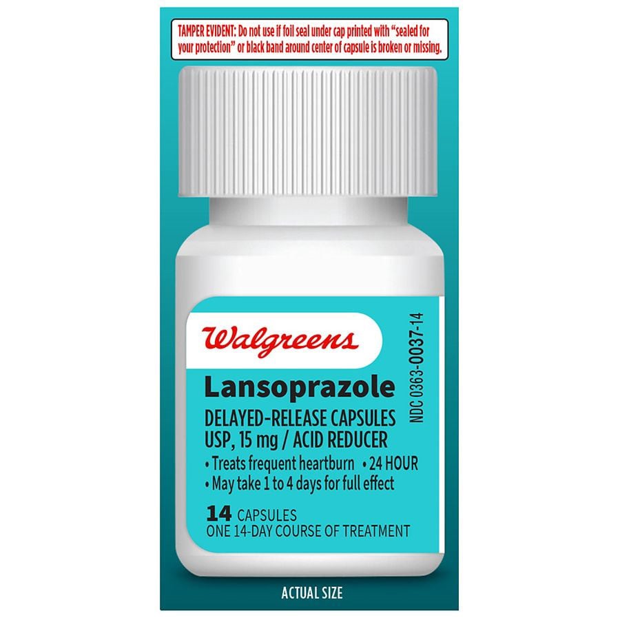slide 3 of 4, Walgreens Lansoprazole 15mg Caps, 42 ct