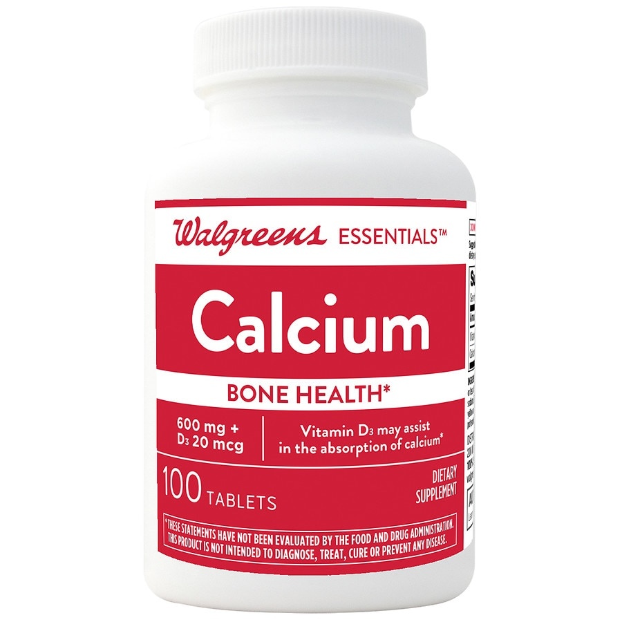 Calcium Carbonate 600 mg, 100 Tablets 