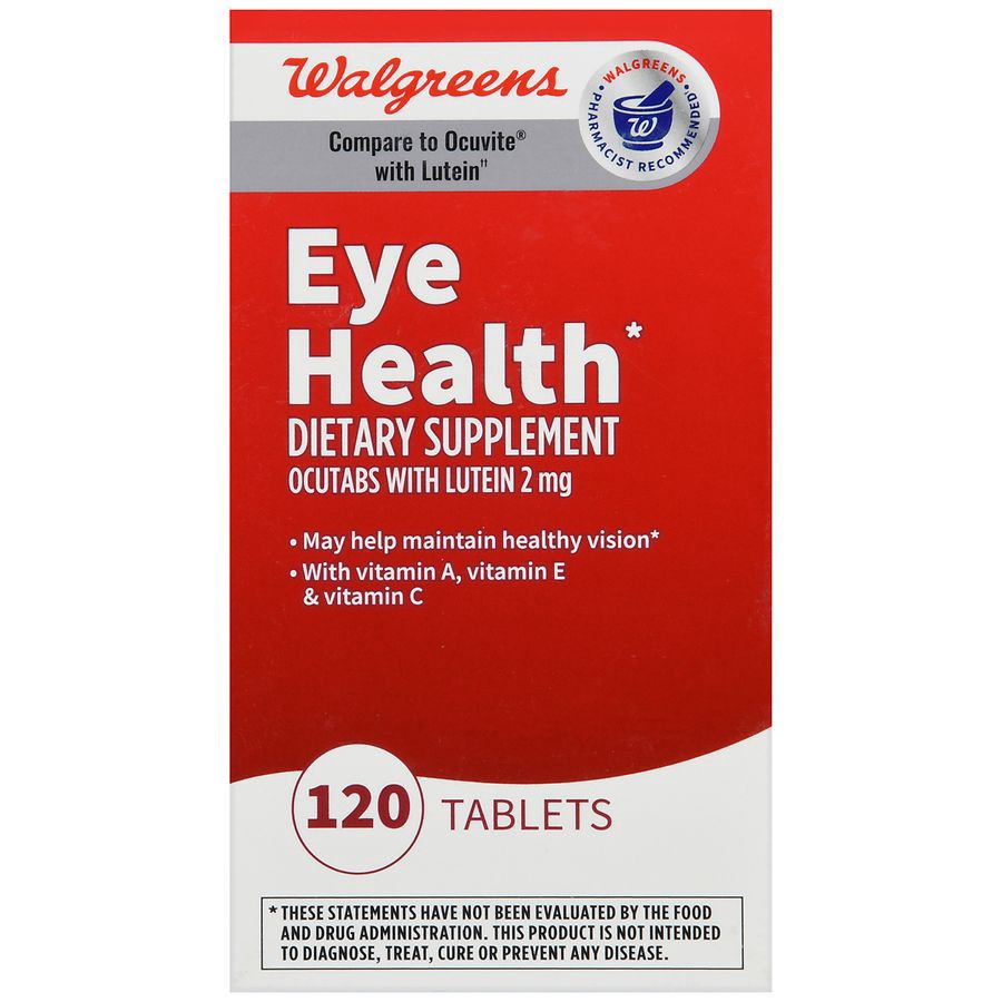 slide 4 of 5, Walgreens Eye Health Lutein Ocutabs Tablets, 120 ct
