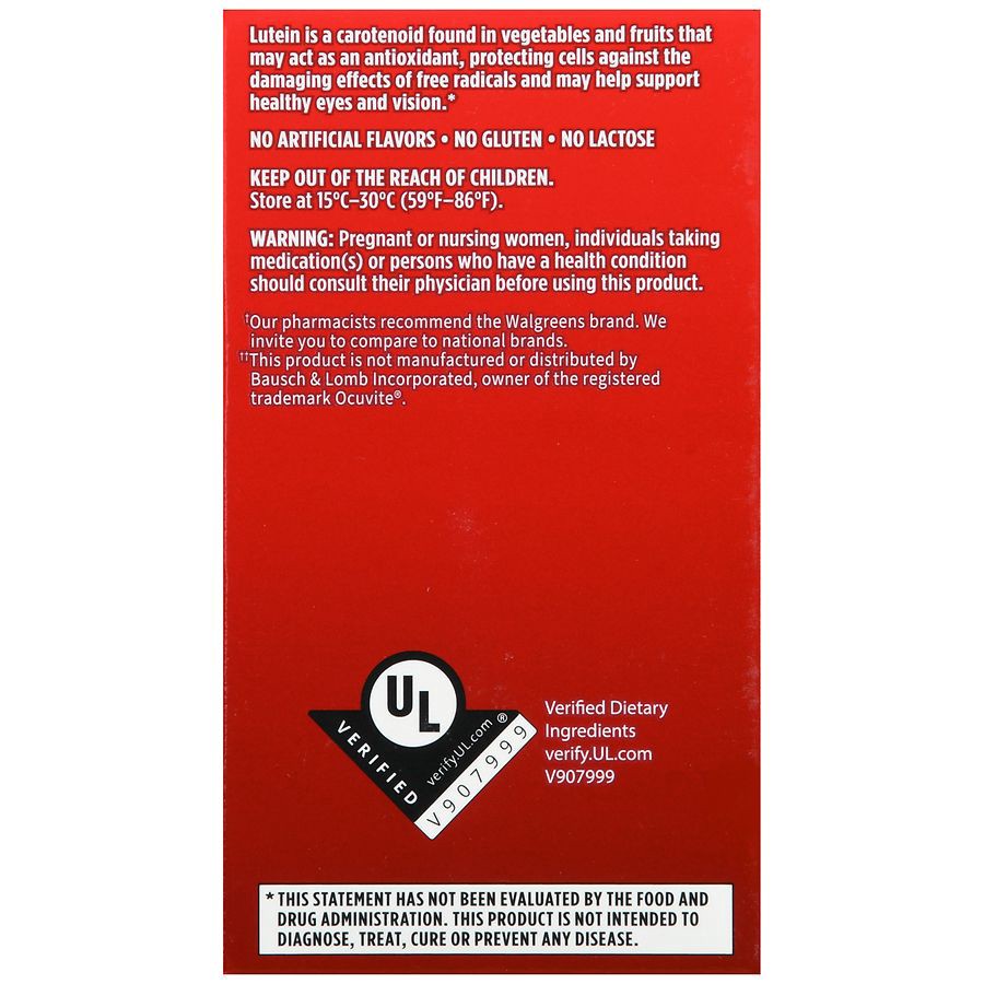 slide 2 of 5, Walgreens Eye Health Lutein Ocutabs Tablets, 120 ct