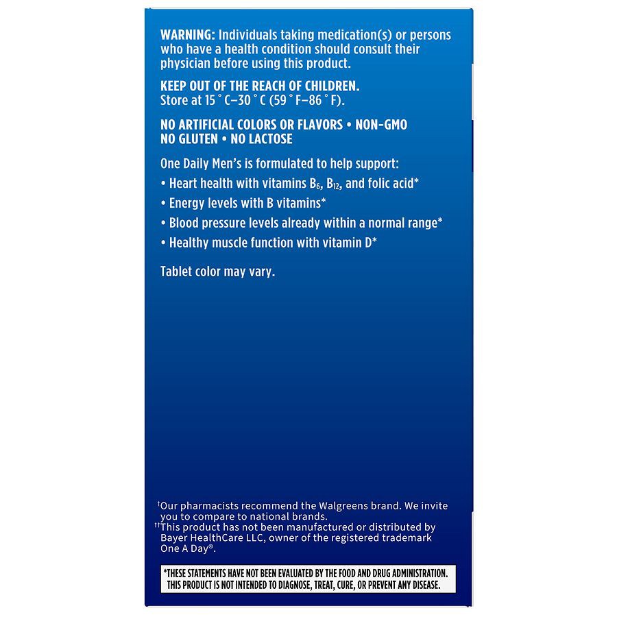 slide 2 of 5, Walgreens Men's One Daily Multivitamin Tablets, 100 ct