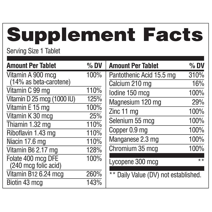 slide 5 of 5, Walgreens Men's One Daily Multivitamin Tablets, 100 ct