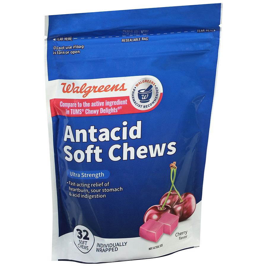 slide 3 of 5, Walgreens Ultra Strength Cherry Flavor Antacid Soft Chews, 32 ct