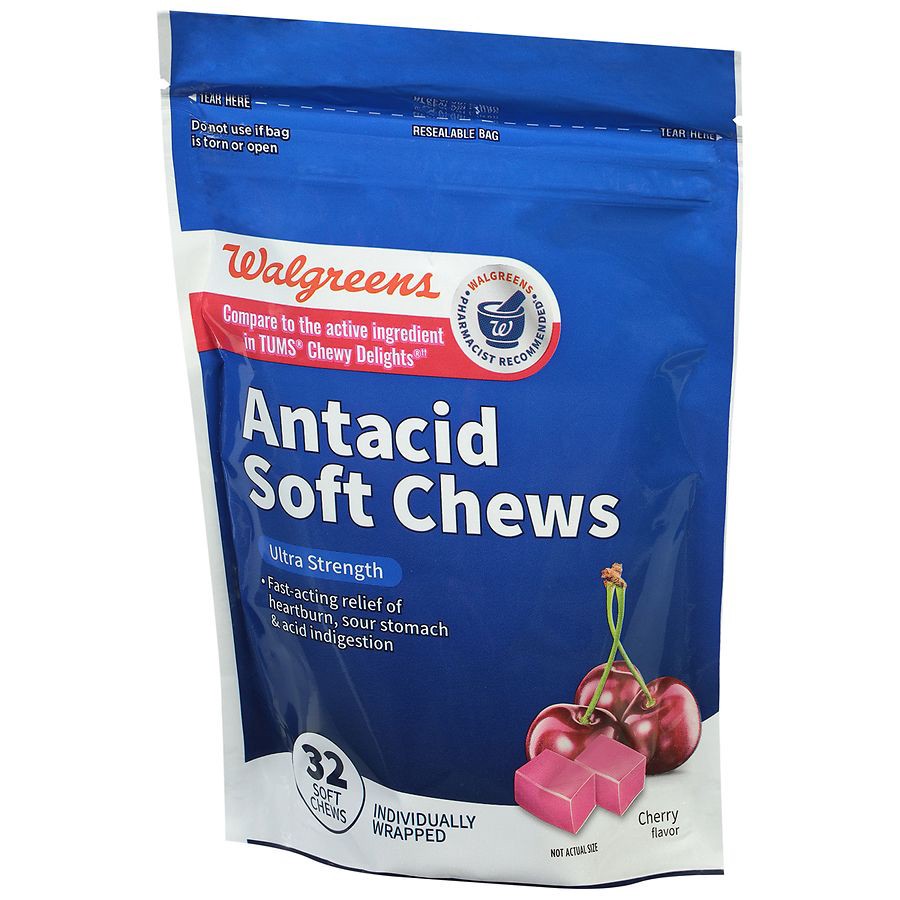 slide 5 of 5, Walgreens Ultra Strength Cherry Flavor Antacid Soft Chews, 32 ct