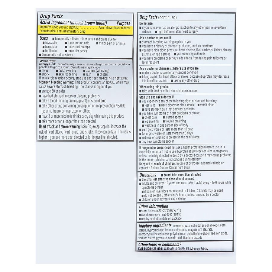slide 5 of 5, Walgreens Ibuprofen Tablets 200Mg, 500 ct