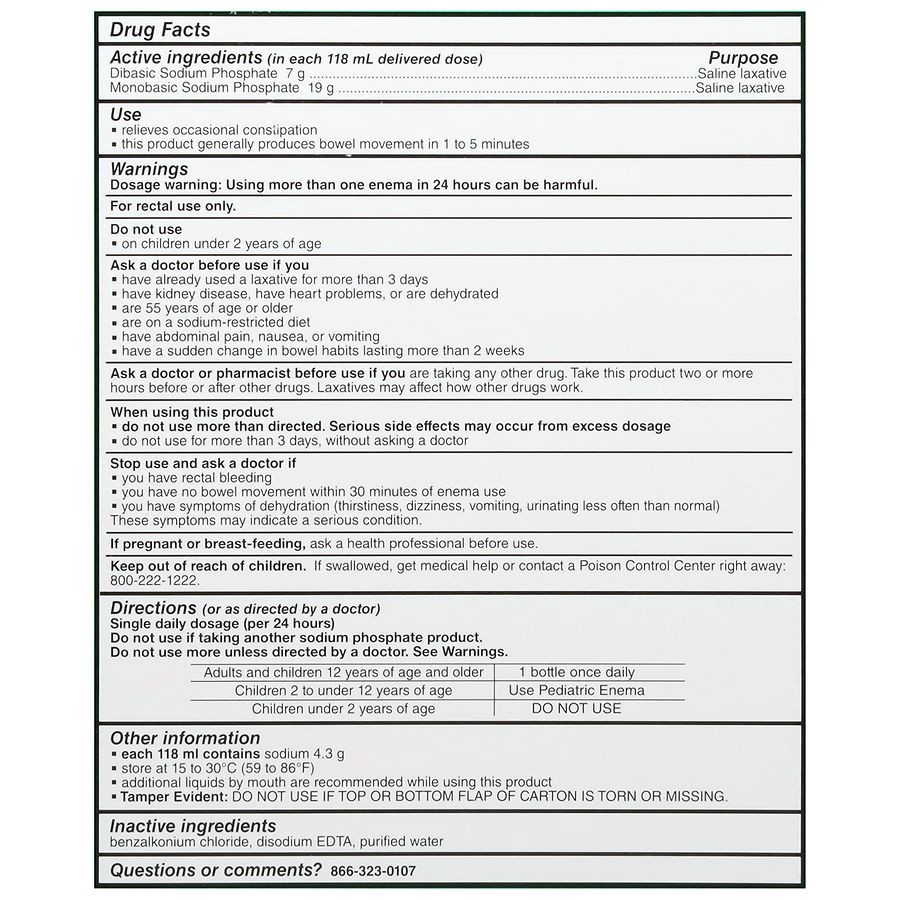 slide 2 of 5, Walgreens Ready-To-Use Enema Saline Laxative, 6 ct; 4.5 fl oz