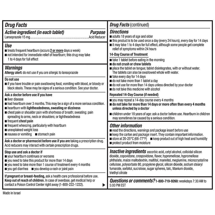 slide 2 of 5, Walgreens Strawberry Flavored Lansoprazole Orally Disintegrating Tablets, 42 ct