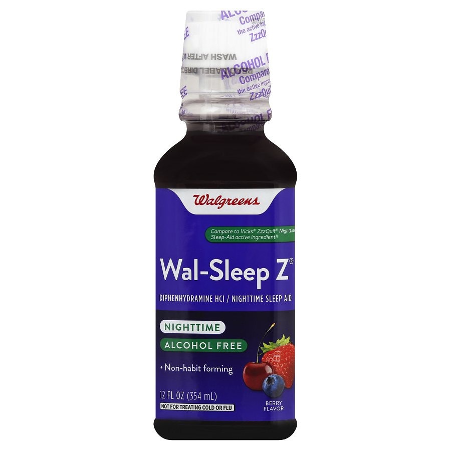 Walgreens WalSleep Z Sleep Aid Liquid Berry 12 oz Shipt
