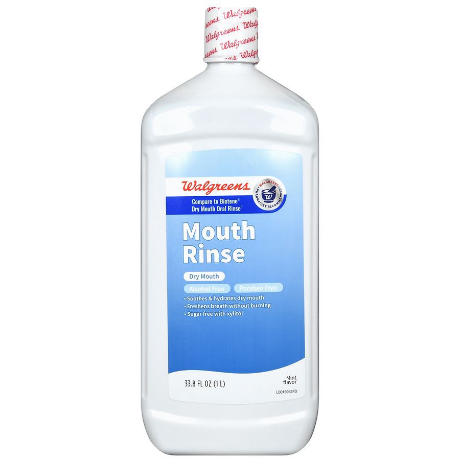 slide 5 of 5, Walgreens Mint Dry Mouth Rinse, 33.8 fl oz