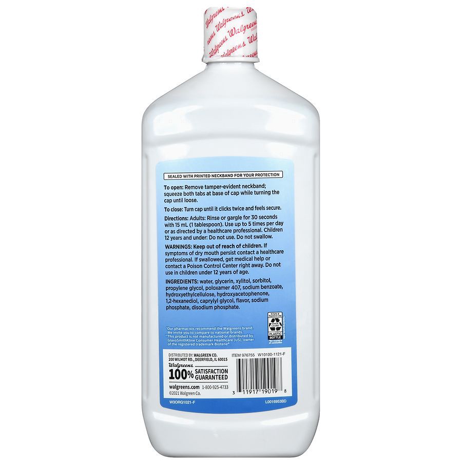 slide 4 of 5, Walgreens Mint Dry Mouth Rinse, 33.8 fl oz