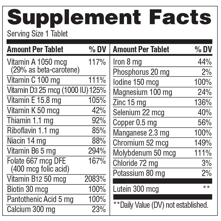 slide 2 of 5, Walgreens Multivitamin Women 50+ Tablets, 100 ct