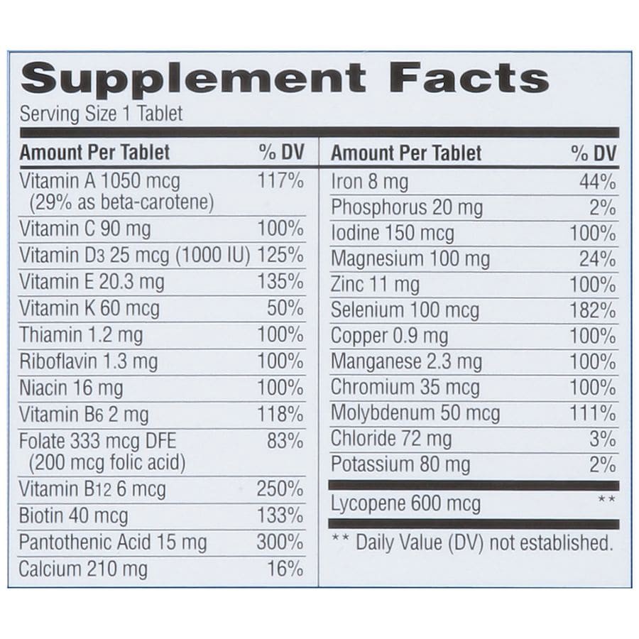 slide 5 of 5, Walgreens Multivitamin For Men Tablets, 120 ct