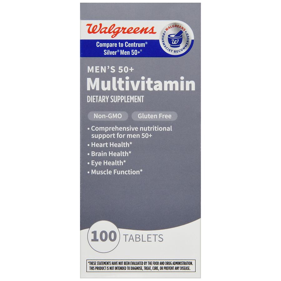 slide 5 of 5, Walgreens Multivitamin For Men 50+ Tablets, 100 ct