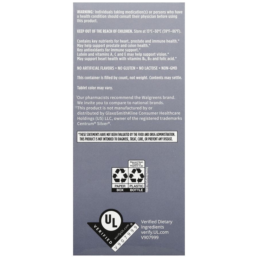 slide 2 of 5, Walgreens Multivitamin For Men 50+ Tablets, 100 ct