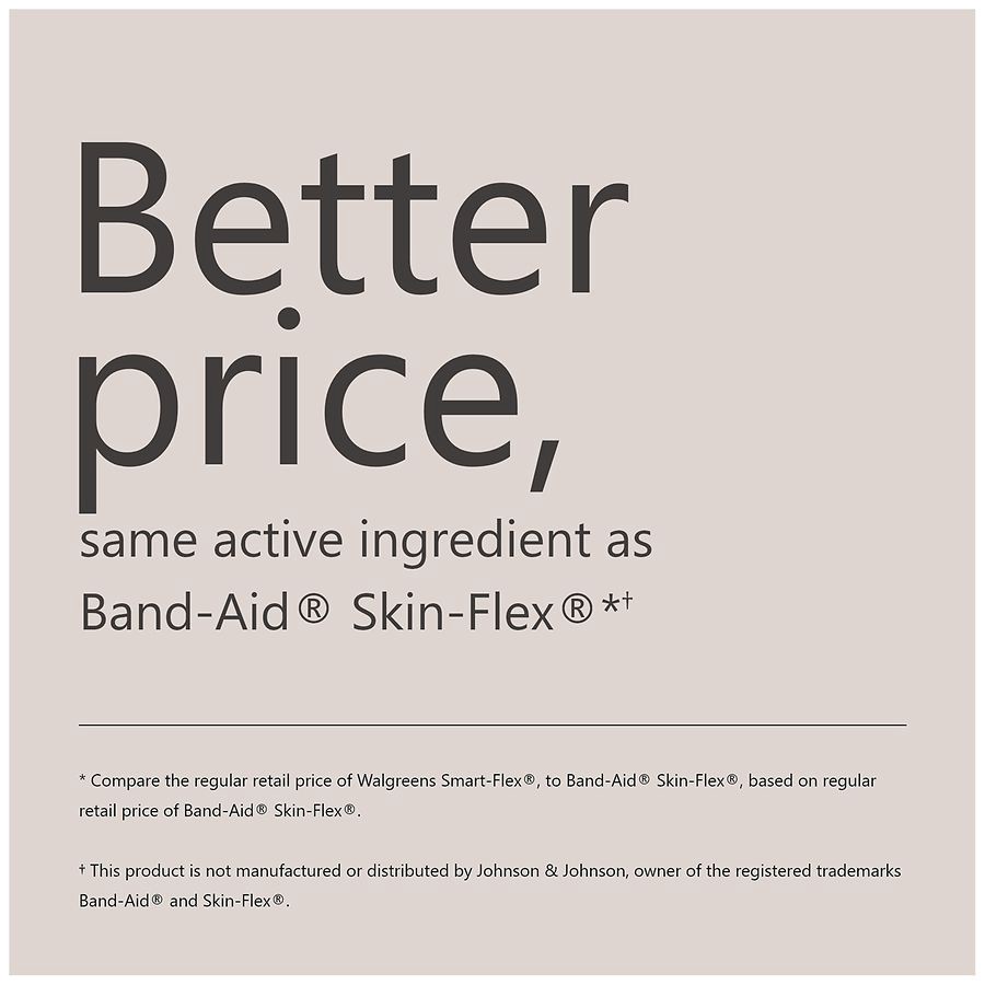 slide 4 of 5, (Max 3) Walgreens Smart-Flex Extra-Large Adhesive Bandages, 7 ct
