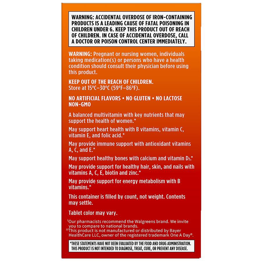 slide 3 of 5, Walgreens One Daily Women's Multivitamin Tablets, 100 ct