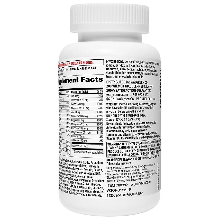 slide 4 of 4, Walgreens Men's Multivitamin Tablets, 200 ct