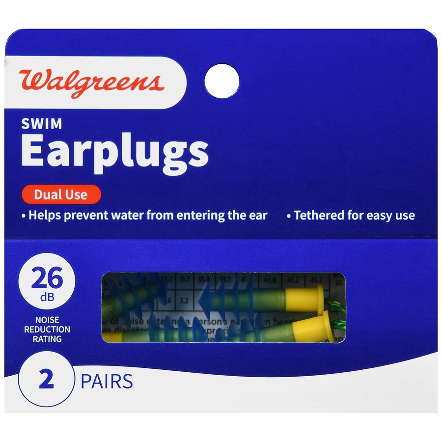 slide 4 of 5, Walgreens Swim Dual Use Earplugs, 2 ct