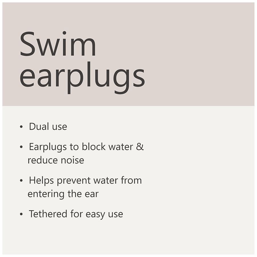 slide 3 of 5, Walgreens Swim Dual Use Earplugs, 2 ct