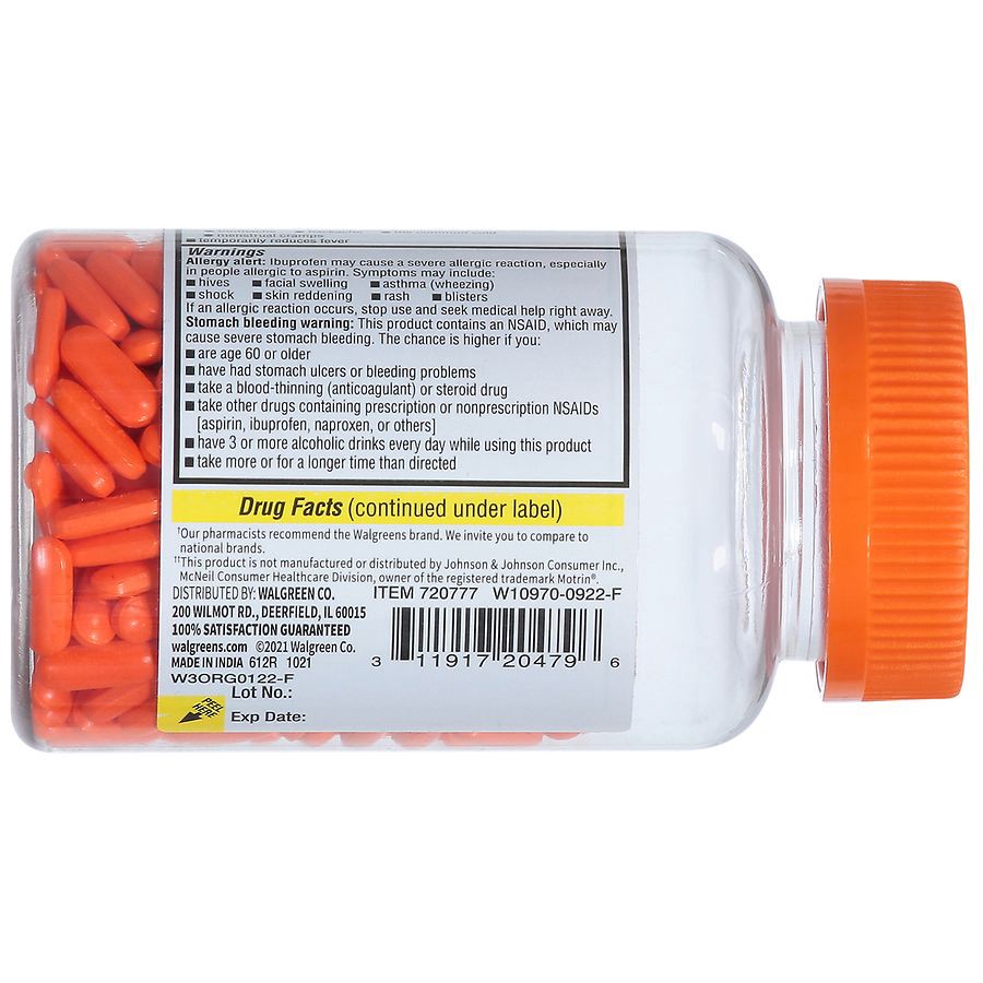 slide 3 of 5, Walgreens Ibuprofen 200 Caplets, 500 ct