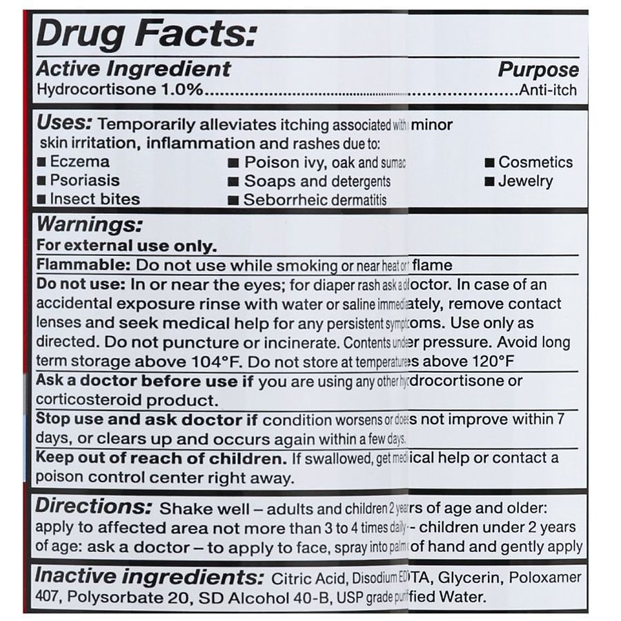 slide 2 of 3, Walgreens 1% Hydrocortisone Anti-Itch Spray, 3 oz