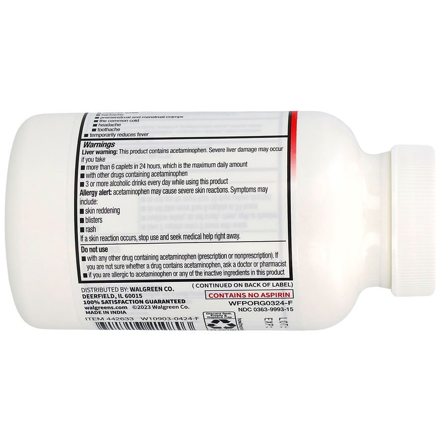 slide 5 of 5, Walgreens Arthritis Pain Reliever Acetaminophen 650mg Caplet, 150 ct
