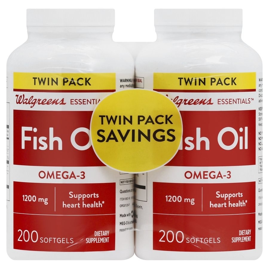 Walgreens Essentials Fish Oil Softgels 1200mg Twin Pack 200 ct Shipt