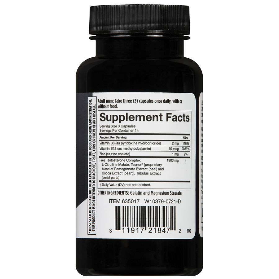 slide 4 of 5, Walgreens Testosterone Support Capsules, 42 ct