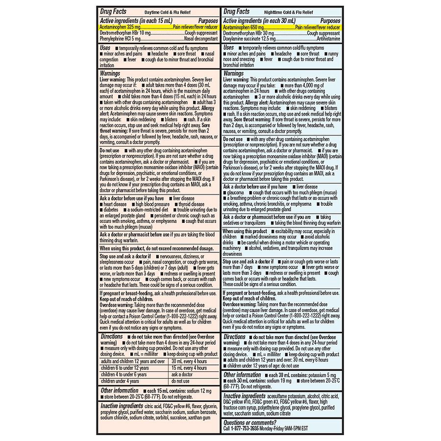 slide 2 of 2, Walgreens Day & Nighttime Cold & Flu Liquid Pack, 2 ct; 24 oz