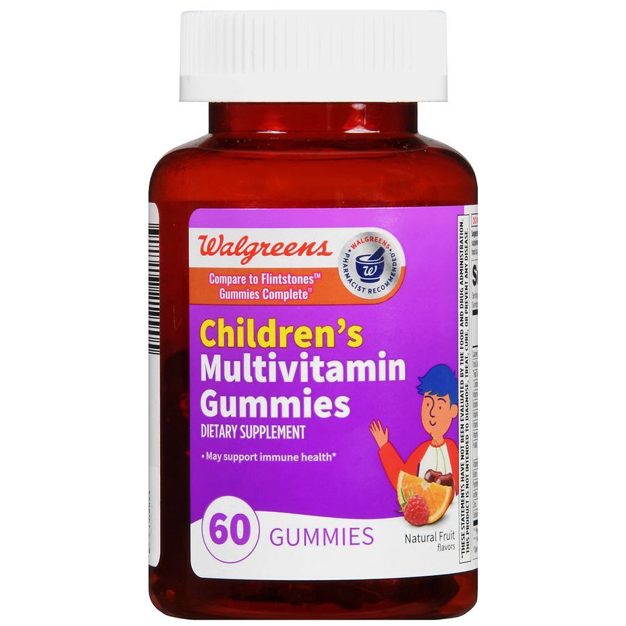 slide 4 of 5, Walgreens Children's Multivitamin Gummies Natural Fruit, 60 ct