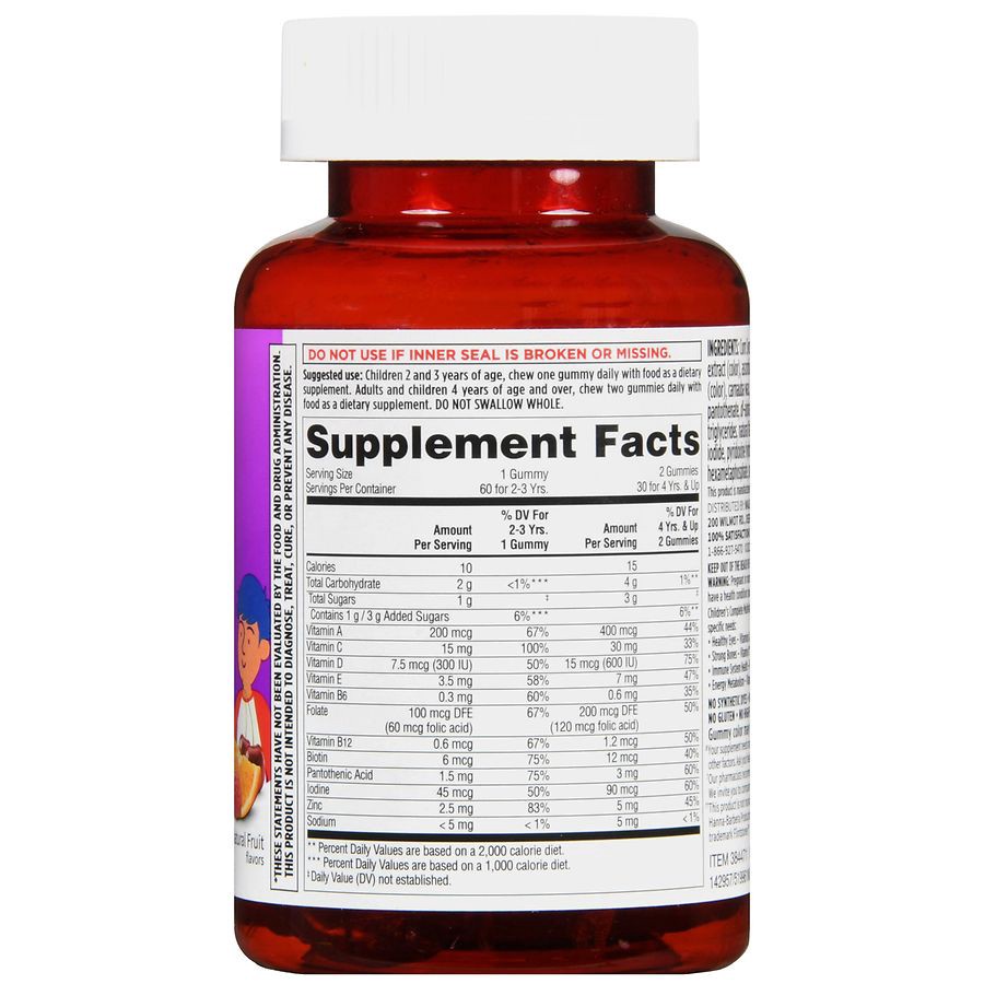 slide 3 of 5, Walgreens Children's Multivitamin Gummies Natural Fruit, 60 ct