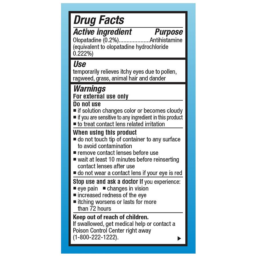 slide 2 of 3, Walgreens Eye Allergy Itch Relief, 2.5 ml