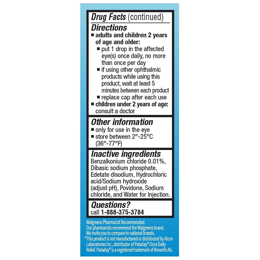 slide 3 of 3, Walgreens Eye Allergy Itch Relief, 2.5 ml