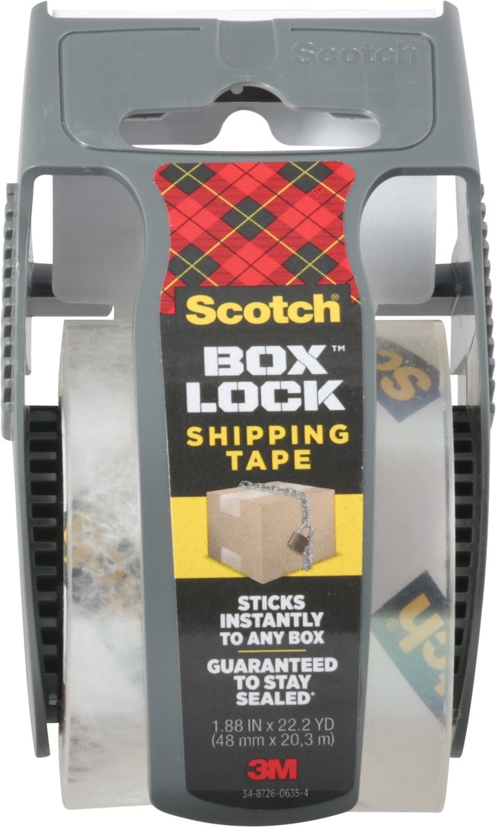 slide 5 of 11, Scotch(R) Box Lock Packaging Tape 1.88in x 22.2yd, 1 ct