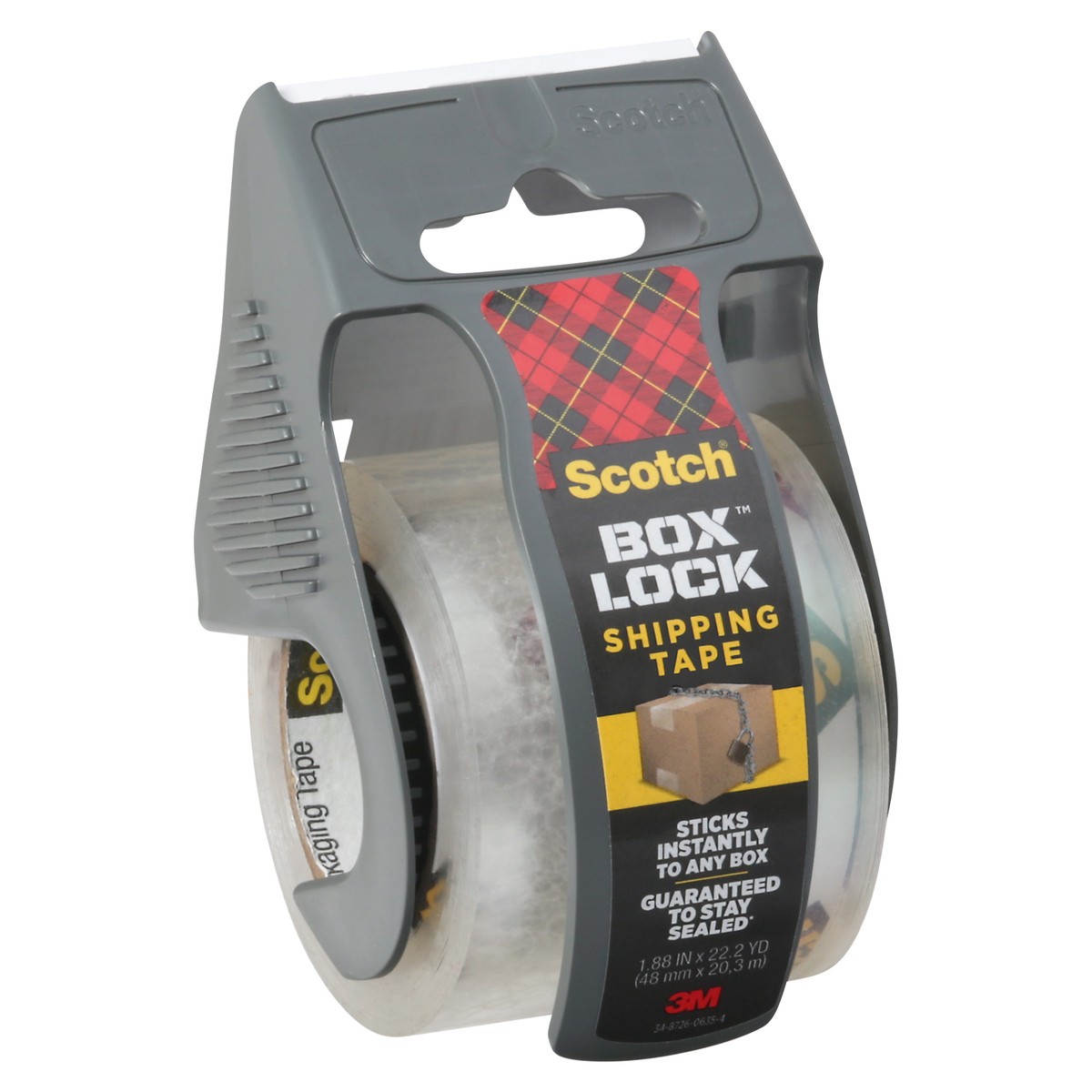 slide 10 of 11, Scotch(R) Box Lock Packaging Tape 1.88in x 22.2yd, 1 ct