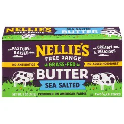 Nellie's Sticks Sea Salted Butter 2 - 0.25 lb Sticks