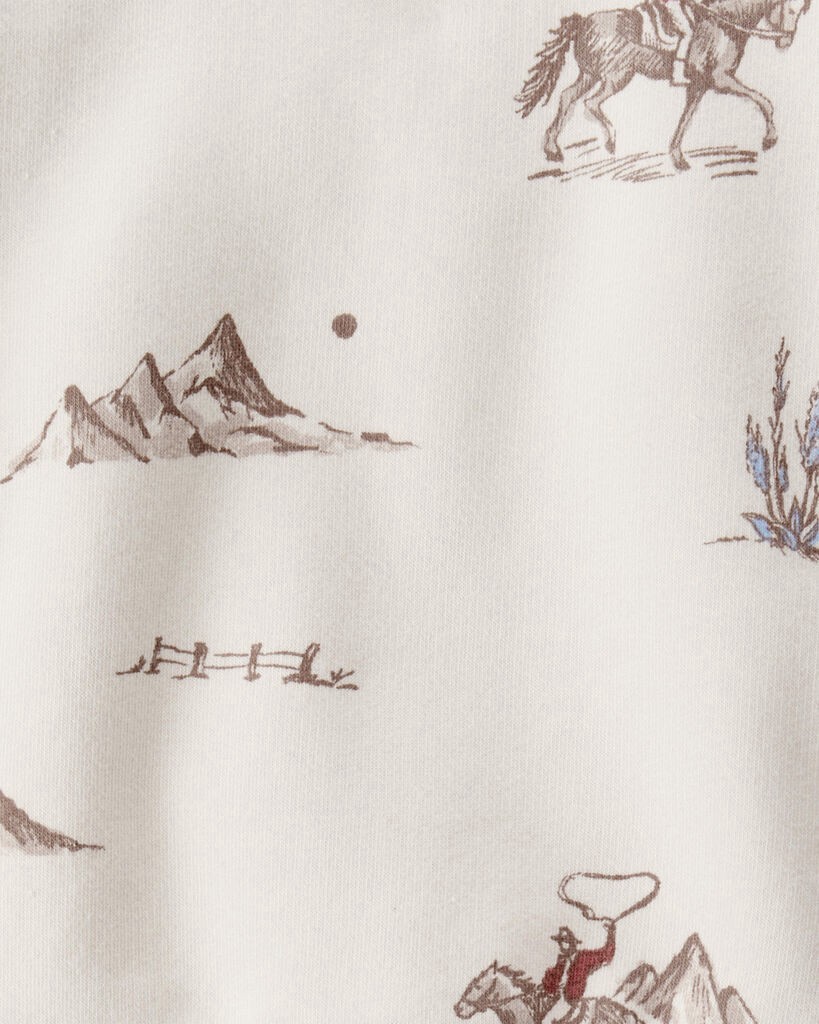 slide 3 of 3, Littleplanet Baby French Terry Sweatshirt Made with Organic Cotton in Western Rodeo Print Western Rodeo NB, 1 ct