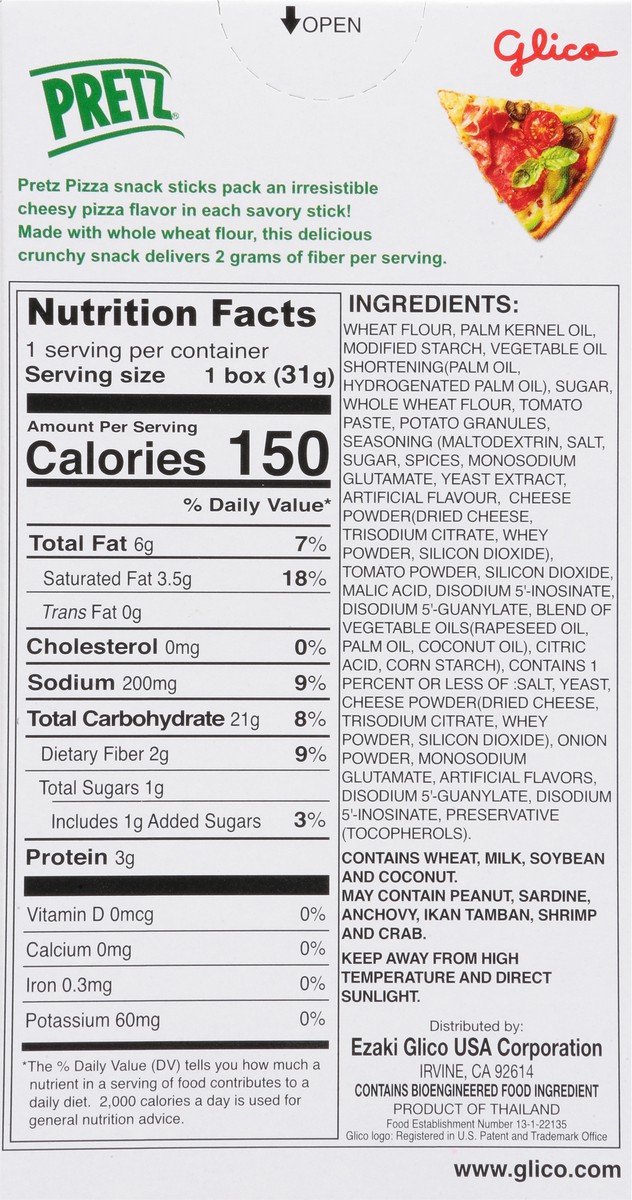 slide 6 of 13, Pretz Pizza Baked Snack Sticks 1.09 oz, 1.09 oz