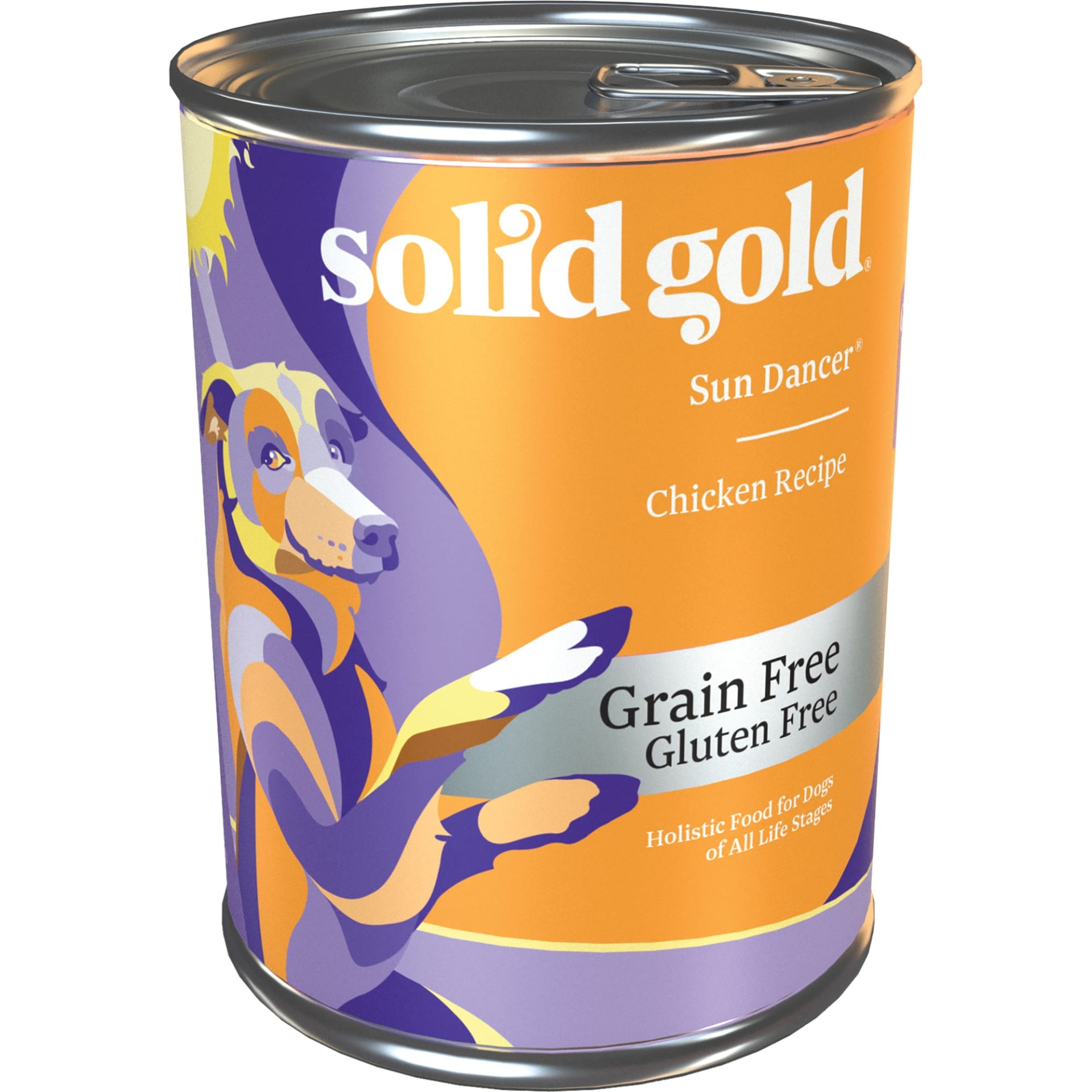 slide 1 of 1, Solid Gold Sun Dancer 95% Chicken Grain Free Canned Dog Food, 3.2 oz