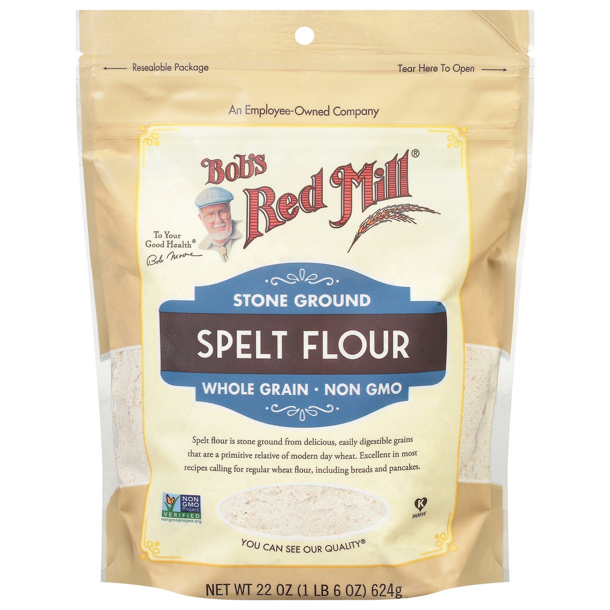 slide 1 of 9, Bob's Red Mill Spelt Flour, 22 oz