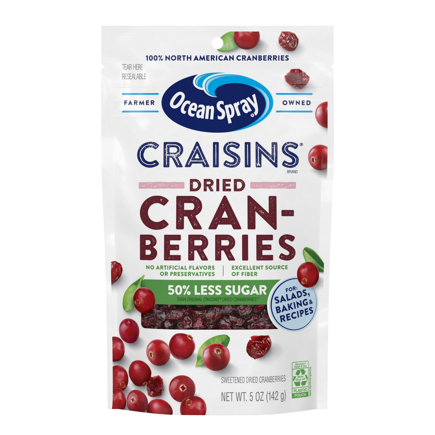 slide 1 of 2, Ocean Spray 5oz Craisins Dried Cranberries- Reduced Sugar, 5 oz