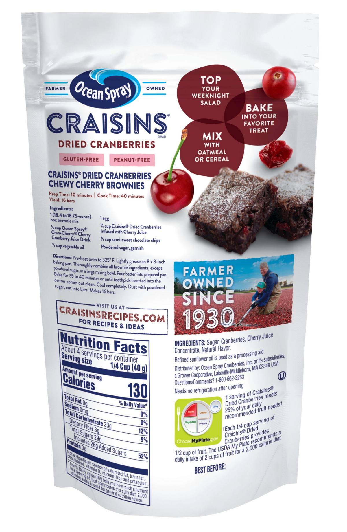 slide 2 of 2, Ocean Spray 6oz Craisins Dried Cranberries- Cherry Flavor, 6 oz
