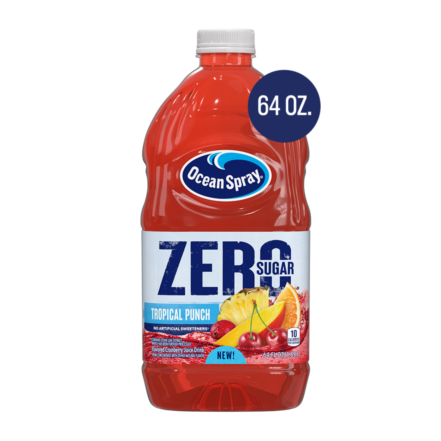 slide 2 of 4, Os Zero Sgr Trop Punch - 64 fl oz, 64 fl oz