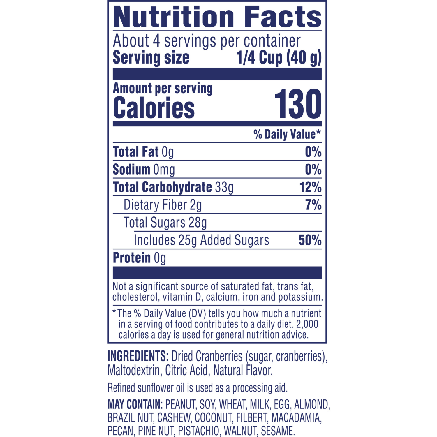 slide 4 of 5, Ocean Spray 6oz Craisins Dried Cranberries- Sour Blueberry Lemon Flavor, 6 oz