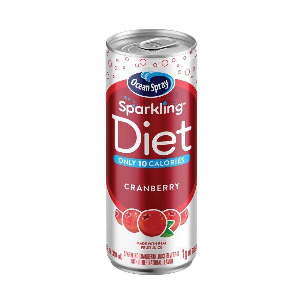 slide 2 of 4, Ocean Spray Sparkling Diet Cranberry - 4pk/11.5 fl oz Cans, 4 ct; 11.5 fl oz