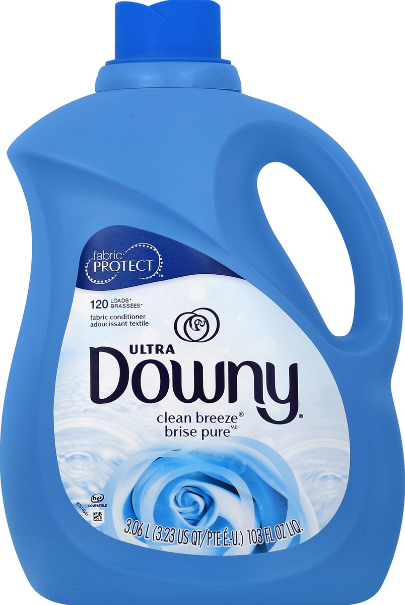 slide 2 of 2, Downy Ultra Fabric Softener Clean Breeze, 103 fl oz