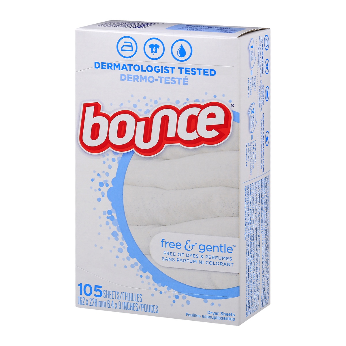 slide 3 of 9, Bounce Free & Sensitive Fabric Softener Sheets, 105 ct