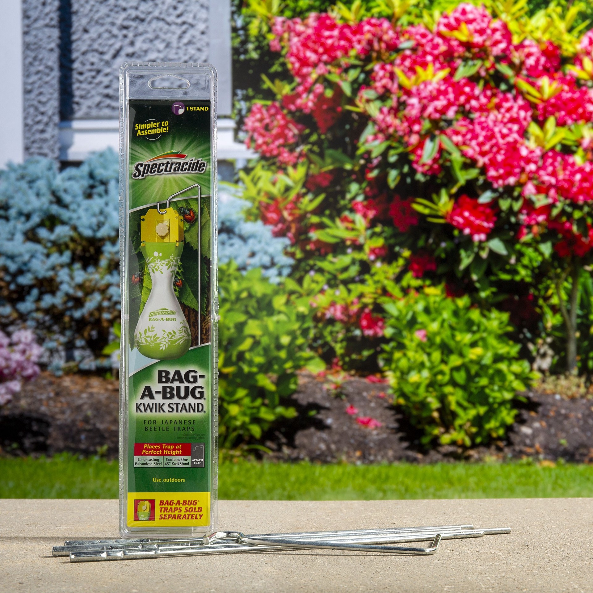 slide 4 of 6, Spectracide Bag-A-Bug Kwik Stand for Japanese Beetle Outdoor Insect trap, 1 ct