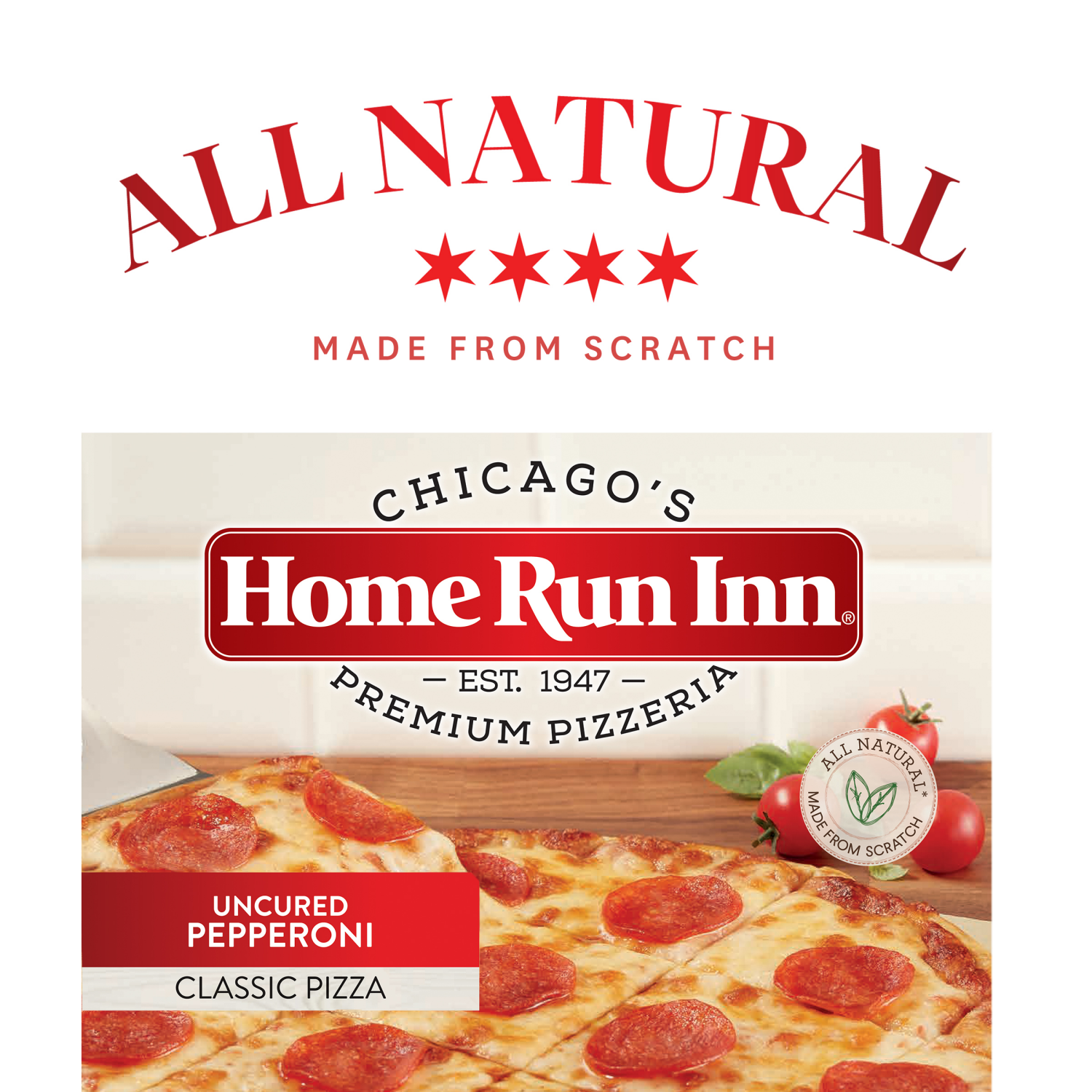 slide 4 of 6, Home Run Inn Frozen Uncured Pepperoni Classic Pizza, 27 oz